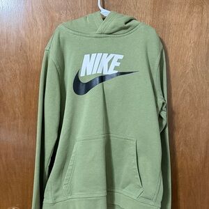 Nike Kids Olive Hoodie with Logo